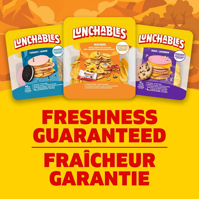Nachos Avec Trempette Au Fromage Et Salsa, Plateau Nacho avec trempette au fromage et salsa Lunchable
