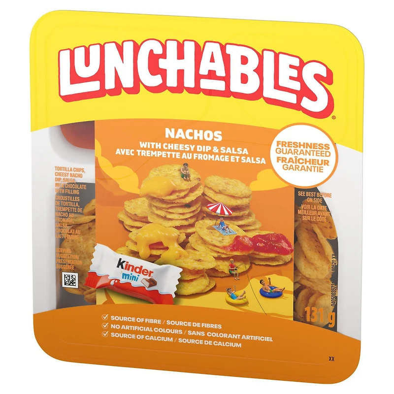Nachos Avec Trempette Au Fromage Et Salsa, Plateau Nacho avec trempette au fromage et salsa Lunchable