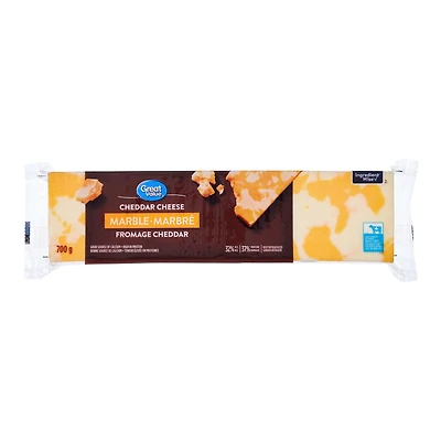 Great Value Marble Cheddar Cheese (Value Size), 700 g