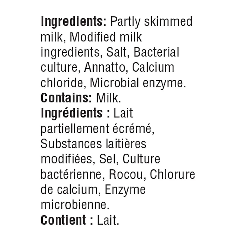 Fromage cheddar marbré léger Great Value (format économique) 700 g