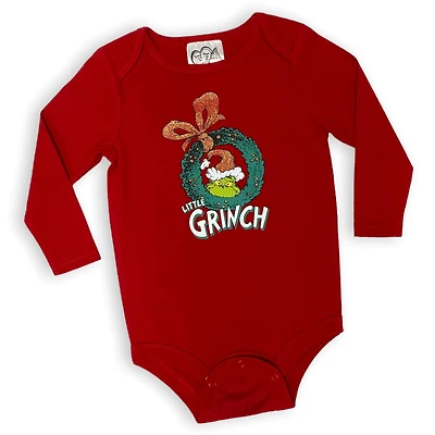 Dr Seuss Infant Long Sleeve Rib-knit crew neck Bodysuit, Rib-knit leg openings