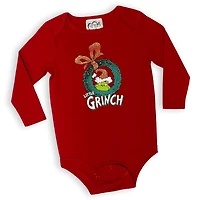 Dr Seuss Infant Long Sleeve Rib-knit crew neck Bodysuit, Rib-knit leg openings