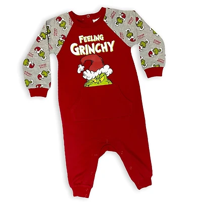 Dr Seuss Barboteuse à manche longue et poche kangaroo pour bébé