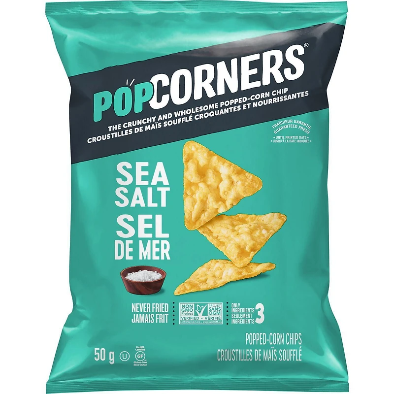 Popcorners Sea Salt Corn Snack, 50g