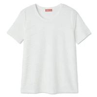 Iyla Women's Short Sleeve Ripple Tee, Sizes S-XXL
