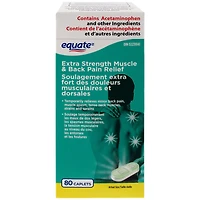Equate Extra Strength Muscle & Back Pain Relief, 80 Caplets