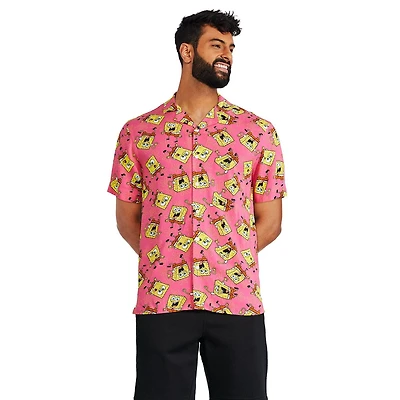 Chemise de vacances Bob l’éponge Nickelodéon pour hommes Tailles P-TG