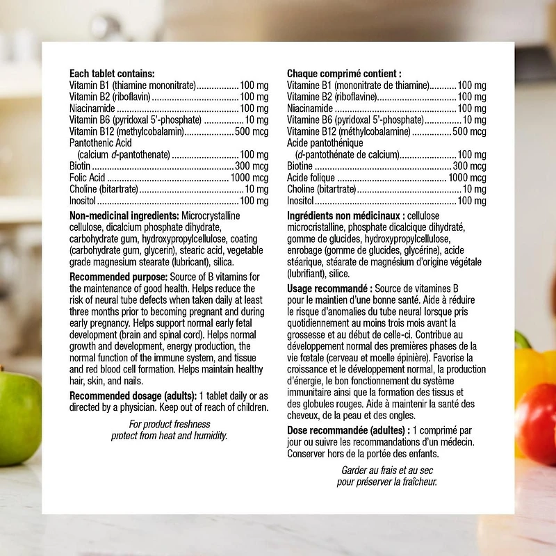 Webber Naturals® B 100 Complex Time Release, Supports energy metabolism, 140 Tablets