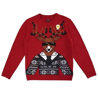 George Men's light up Christmas Sweater-reindeer