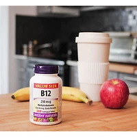 Webber Naturals Vitamine B12 250 mcg méthylcobalamine 200 comprimés sublinguaux