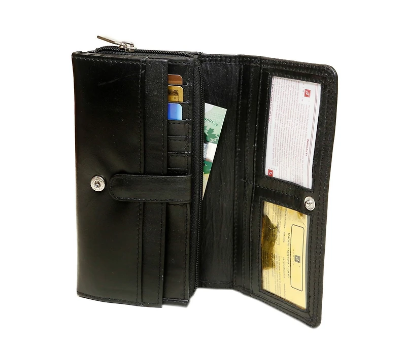 Ashlin Leather Ladies' Wallet with Chequebook Holder