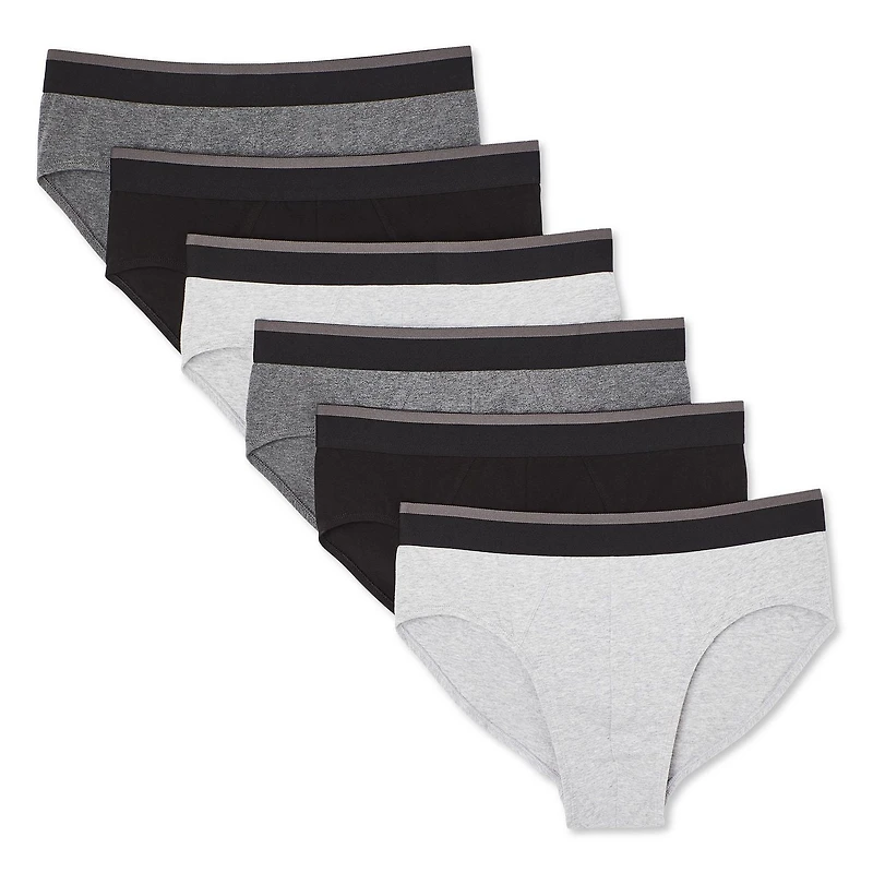 Athletic Works Men's Briefs 6-Pack, Sizes S-XL