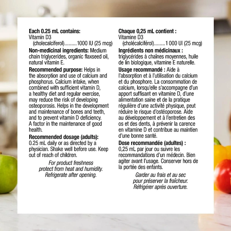 Webber Naturals® Vitamin D3 Liquid, 1000 IU