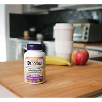 Webber Naturals® Vitamin D3 Chewable Orange Flavour, 1000 IU, 180 chewable tablets