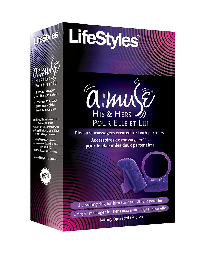 Accessoires de massage pour elle et lui Amuse® de LifeStyles®
