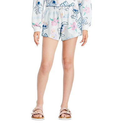 Short en tissu éponge bouclé Stitch Disney pour filles Tailles TP–TG