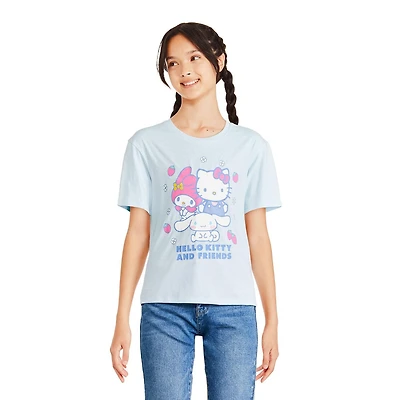 T-shirt à manches courtes Hello Kitty et ses amis pour filles
