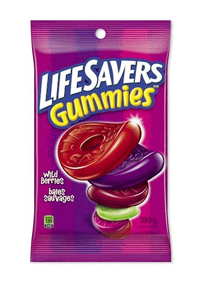 LIFE SAVERS, Wild Berry Gummy Candy, Bag, 180g