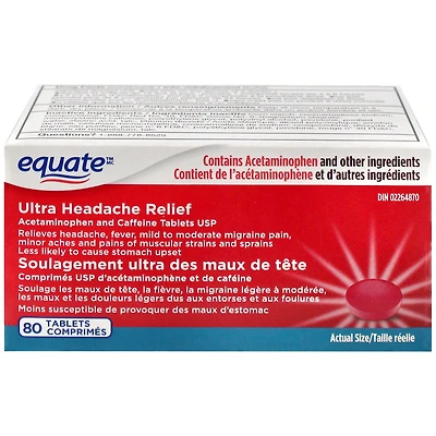 Equate Ultra Headache Relief, 80 Tablets