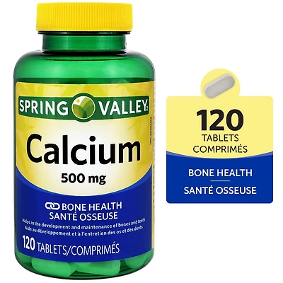 Spring Valley Calcium 500mg, 120 Tablets