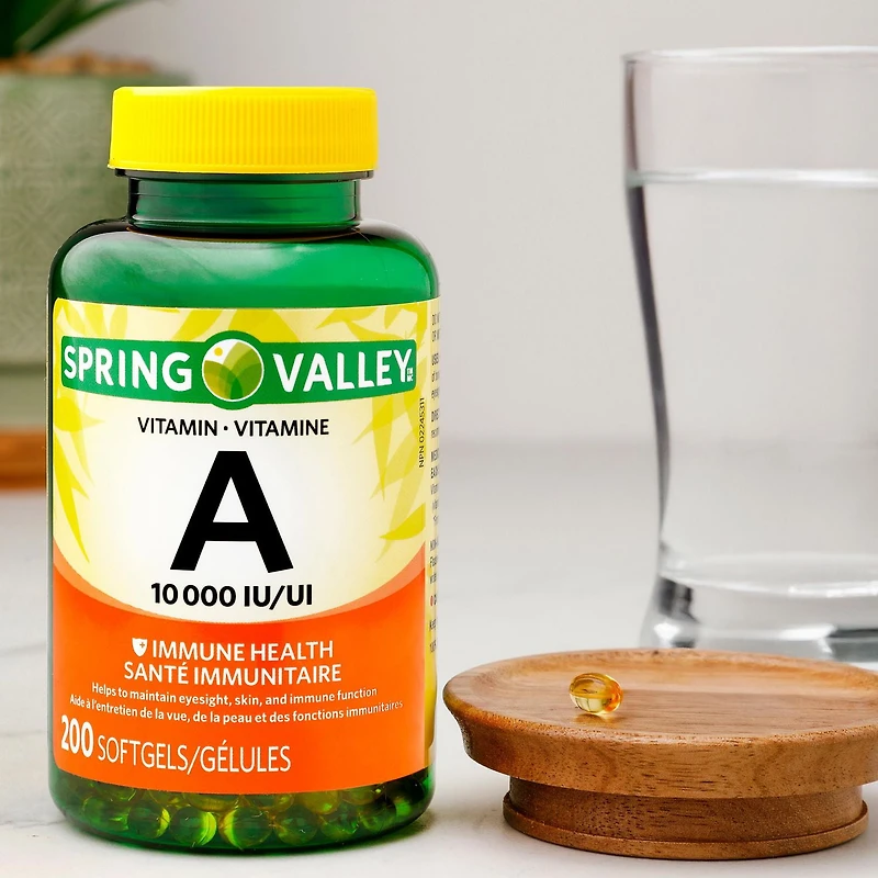 Spring Valley Vitamin A 10,000IU, 200 Softgels