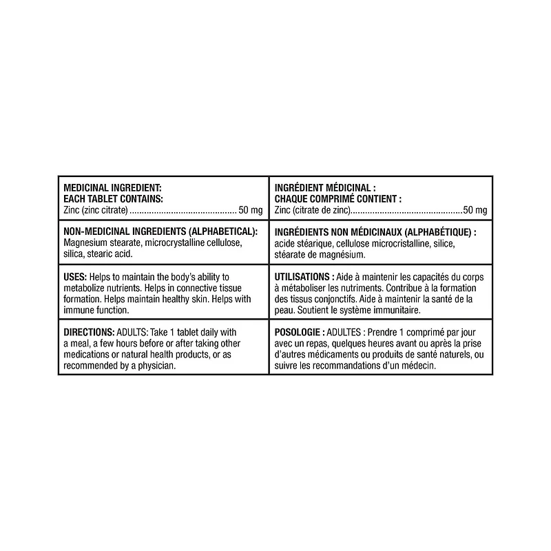 Spring Valley Zinc Citrate 50mg, 200 Tablets