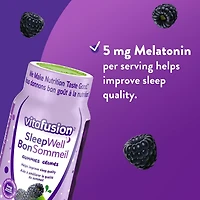 Complément gélifié Vitafusion SleepWell, complément de mélatonine pour le sommeil, 60 unités