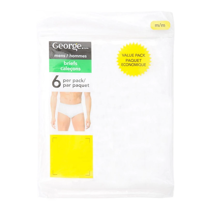 George Men’s Briefs 6-Pack