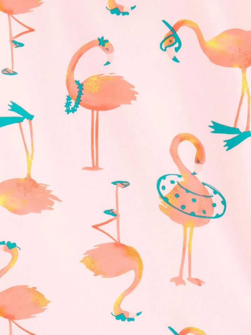 Carter's Child of Mine Toddler Girls' Pink Flamingo 2 Piece Rashguard