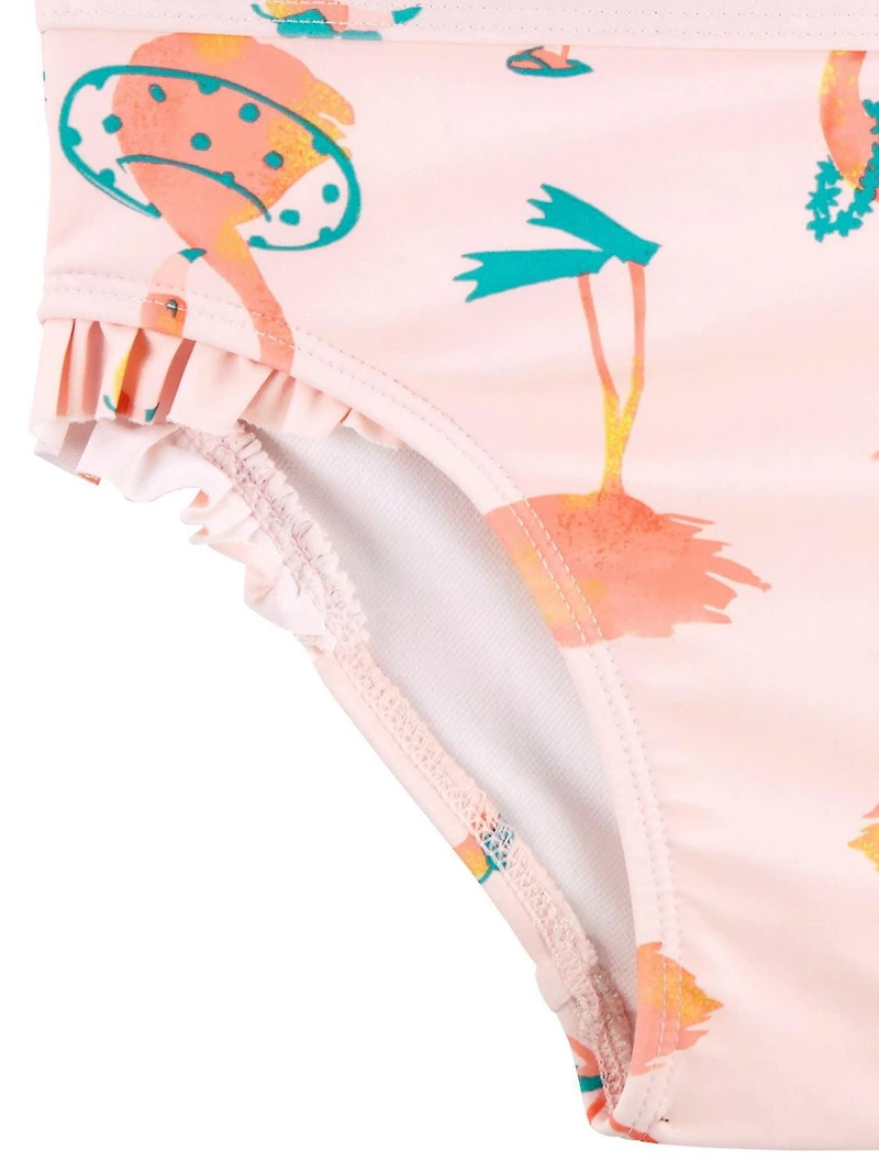 Carter's Child of Mine Toddler Girls' Pink Flamingo 2 Piece Rashguard