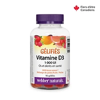 Webber Naturals® Vitamin D3 Gummies 1000IU, 90 GUMMIES