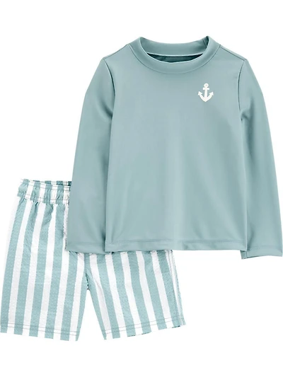 Carter's Child of Mine Toddler Boys' Blue Stripe Rashguard