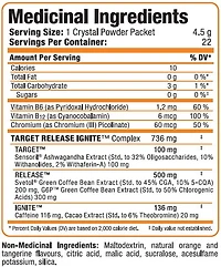 Rapidcuts Femme Poudre de Supplément Orange Brûlante Graisse Fat Burning 22 paquets de cristaux de mandarine orange, 99 g