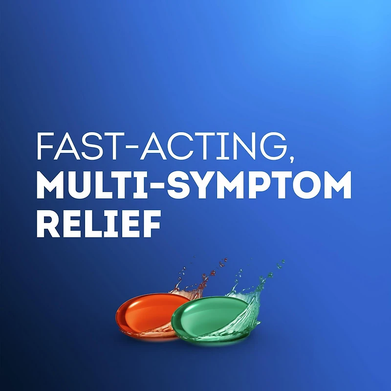 Vicks DayQuil and NyQuil Cold and Flu Symptom Relief, Liquicap Medicine, Multi-Symptom Daytime and Nighttime Relief for Headache, Fever, Sore Throat Pain, Minor Aches and Pains, and Cough, Convenience