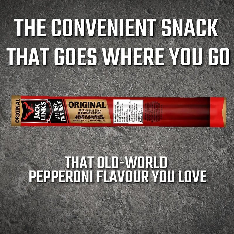 Jack Link's Original 22g Pepperoni Sausage Stick, 1 x 22g Stick