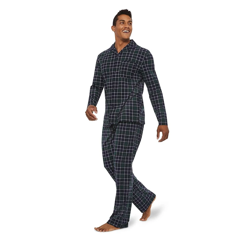 George Men's Brushed Plaid Pyjama Set