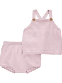 Carter's Child of Mine Baby Girls' Purple 2 Piece Set
