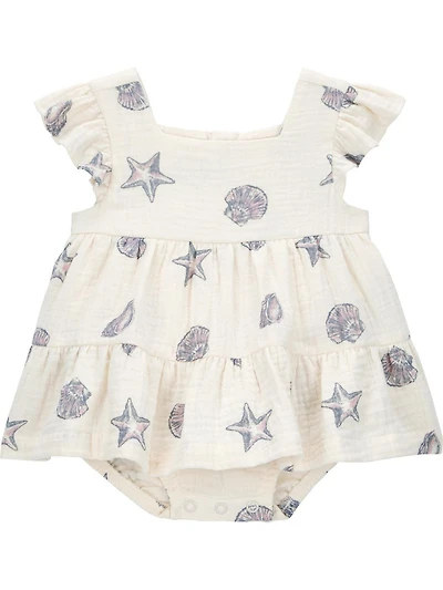 Carter's Child of Mine Baby Girls' Seashell Sunsuit, Sizes Newborn -24 months
