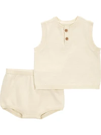 Carter's Child of Mine Baby Boys' Cream 2 Piece Set