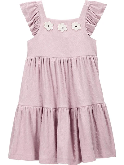 Carter's Child of Mine Toddler Girls' Purple Embroidered Dress
