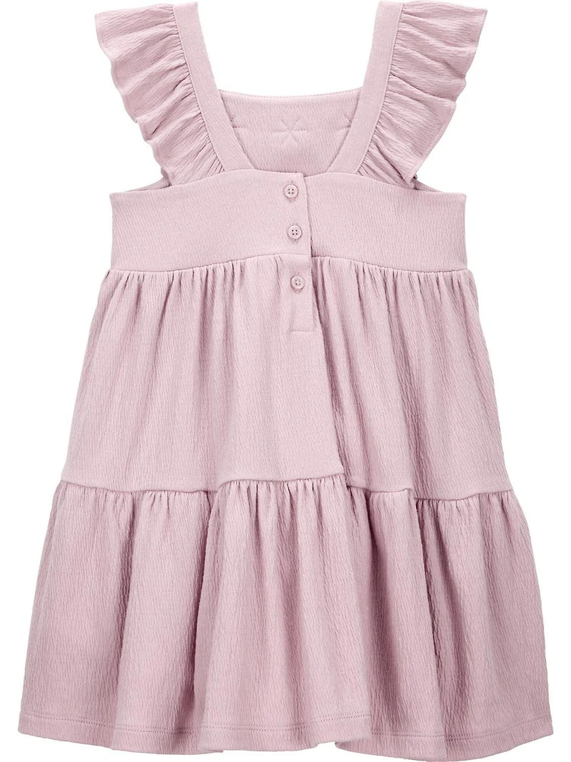 Carter's Child of Mine Toddler Girls' Purple Embroidered Dress