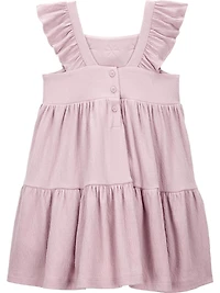 Carter's Child of Mine Toddler Girls' Purple Embroidered Dress