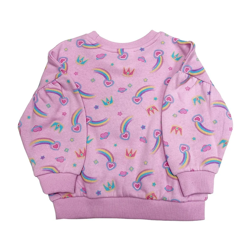 Popover à manches longues Afro Unicorn pour petites filles arc-en-ciel et couronnes