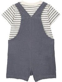Carter's Child of Mine Baby Boys' Grey Stripe 2 Piece Set