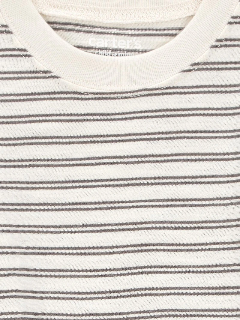 Carter's Child of Mine Baby Boys' Grey Stripe 2 Piece Set
