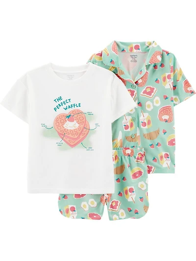 Carter's Child of Mine Kid Pyjama 3 pièces multi-petit-déjeuner pour filles