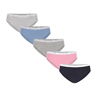 Reebok Girls' 5 Pack Cotton Stretch Hipster, Size S-XL