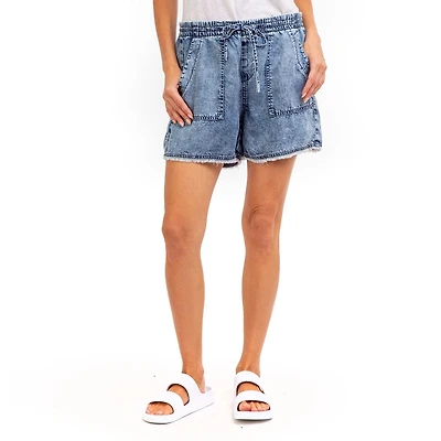 Jordache Women's Fray Hem Cargo Short