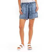 Jordache Women's Fray Hem Cargo Short