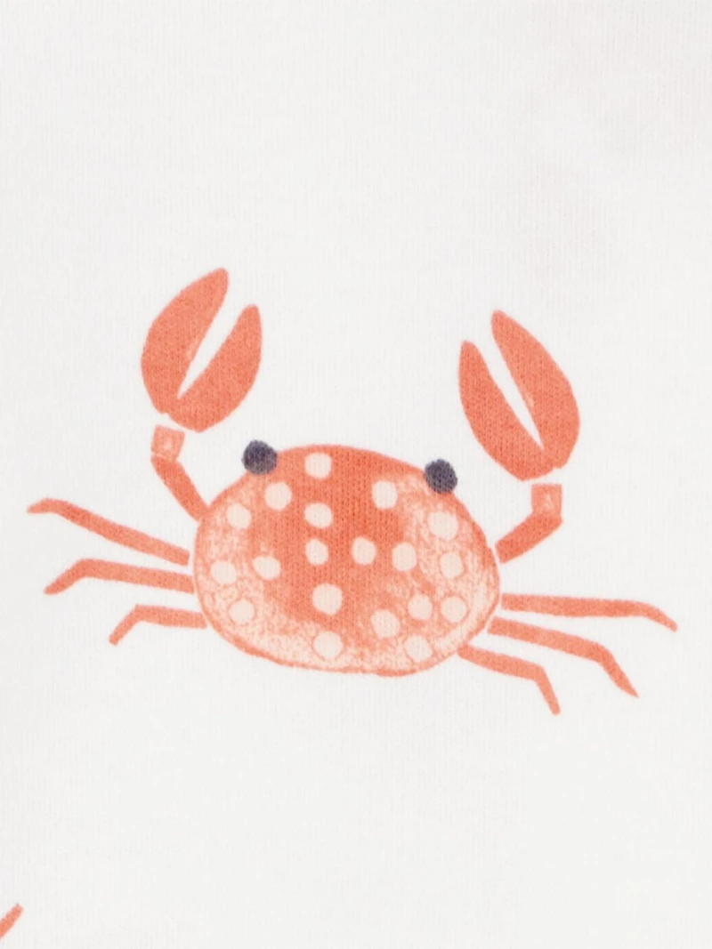 Carter's Child of Mine Baby Boys' Peach Crab Sleep n Play